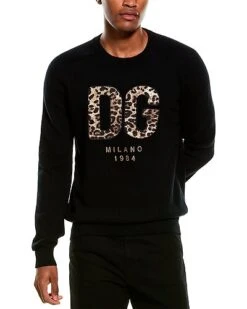 Dolce & Gabbana Applique Wool Crewneck Sweater Men