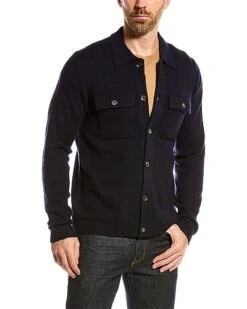 Wool & Cashmere-Blend Overshirt Men