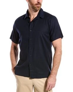 Stretch Linen-Blend Shirt Men