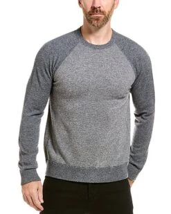 Vince Birdseye Baseball Wool & Cashmere-Blend Crewneck Sweater Men