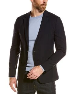 THEORY Clinton Ripstop Wool-Blend Blazer Men