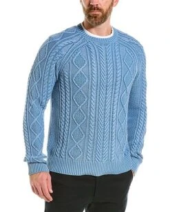 Rag & Bone Dexter Aran Knit Crewneck Sweater Men
