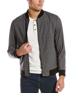 THEORY Aiden Wool-Blend Bomber Jacket Men