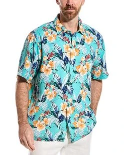 Tommy Bahama Utton-Down Silk Shirt Men