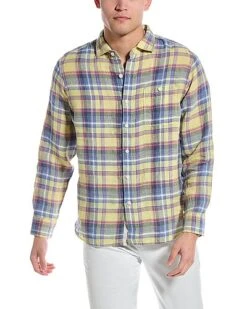 Tommy Bahama Sunny Isles Plaid Linen Shirt Men