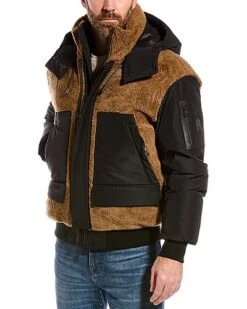 Mackage Viggo Leather-Trim Down Bomber Jacket Men 9 Mackage Viggo Leather-Trim Down Bomber Jacket Men -Sale Clothing Store 1010508212 RLLD 3