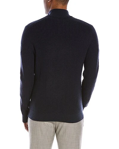 THEORY Mick Wool 1/4-Zip Mock Pullover Men 4 THEORY Mick Wool 1/4-Zip Mock Pullover Men - Image 2
