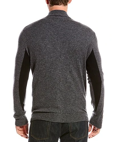 Wool & Cashmere-Blend 1/2-Zip Mock Sweater Men 4 Wool & Cashmere-Blend 1/2-Zip Mock Sweater Men - Image 2