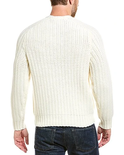 Vince Cable Crewneck Wool & Cashmere-Blend Sweater Men 4 Vince Cable Crewneck Wool & Cashmere-Blend Sweater Men - Image 2