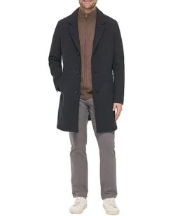 Cole Haan Wool-Blend Top Coat Men