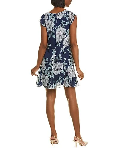 Adrianna Papell Floral Chiffon Shift Dress Women 4 Adrianna Papell Floral Chiffon Shift Dress Women - Image 2