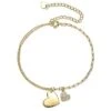 14K Plated CZ Adjustable Heart Charm Bracelet Kids -Sale Clothing Store 1111009975 RLLD 1