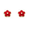 Frosted Flowers Red Ena Enamel Studs Kids -Sale Clothing Store 1111081226 RLLD 1