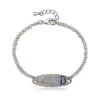 Classic! Rhodium Plated CZ ID Bracelets Kids -Sale Clothing Store 1111135182 RLLD 1