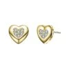 Kids 14K Plated CZ Heart Earrings -Sale Clothing Store 1111148382 RLLD 1