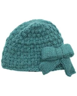 Big Bow Chunky Wool-Blend Hat Kids
