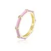 14K Plated CZ Bamboo Stacking Ring Kids