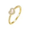 14K Plated CZ Heart Ring Kids