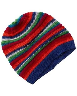 Minerva Stripes Wool & Cashmere-Blend Rapper Hat Kids