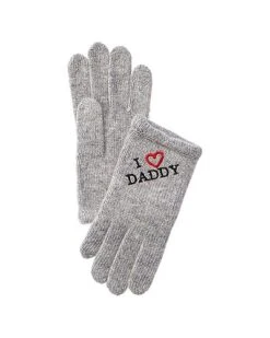 I Love Daddy Cashmere Gloves Kids