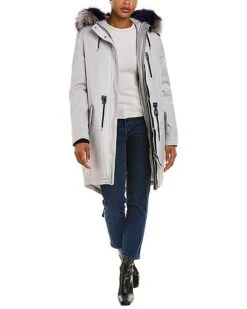Mackage Rena DX Leather-Trim Down Parka Women