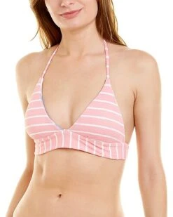 Splendid Reversible Banded Halter Bikini Top Women
