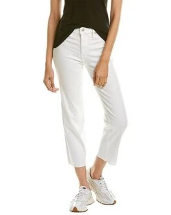 Oa White High-Rise Straight Ankle Jean Women
