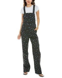 Slouchy Slit Overall Women