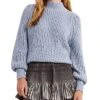 Boden Ribbed Fluffy High Neck Wool-Blend Jumper Women