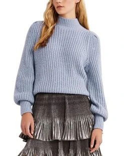 Boden Ribbed Fluffy High Neck Wool-Blend Jumper Women