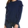 Ruffle Trim Cashmere Sweater Women
