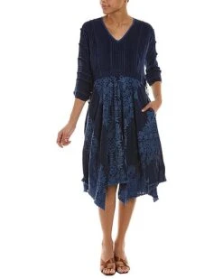 Johnny Was Rosslyn Pintuck Dress Women