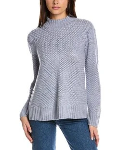 Basket Weave Wool & Cashmere-Blend Pullover Women