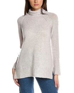 Turtleneck Cable Wool & Cashmere-Blend Sweater Women