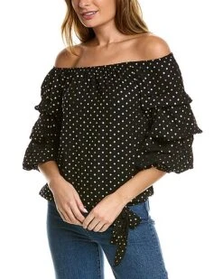 Vince Camuto Foil Dot Top Women