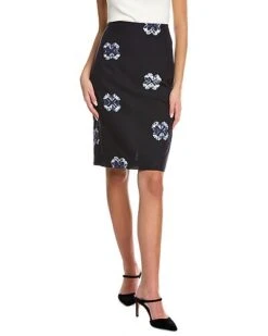 Samantha Sung Chloe Silk Pencil Skirt Women