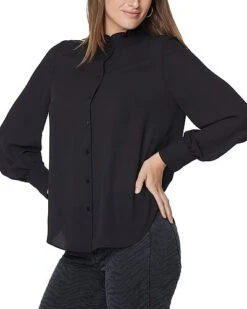 NYDJ Ruffle Neck Blouse Women