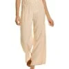 Air Smocked Linen-Blend Pant Women