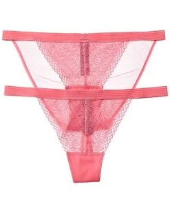 DKNY 2pk Softest Lace Thong & Bikini Women