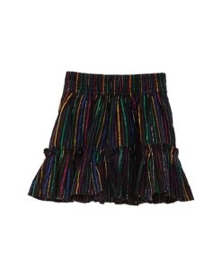 STELLA MCCARTNEY Rainbow Lurex Stripes Skirt Kids