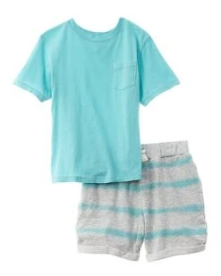 Splendid 2pc Tie-Dye Stripe Top & Short Set Kids