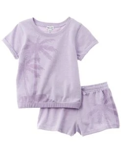 Sale Clothing Store 26 Splendid 2pc Palm Screen Top & Short Set Kids
