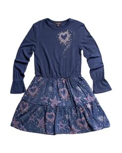 Solid & Printed Jersey Dress Kids