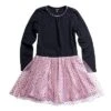 Soft Knit Mesh & Metallic Knit Dress Kids