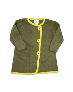 Flowers Buttons Wool & Cashmere-Blend Cardigan Coat Kids