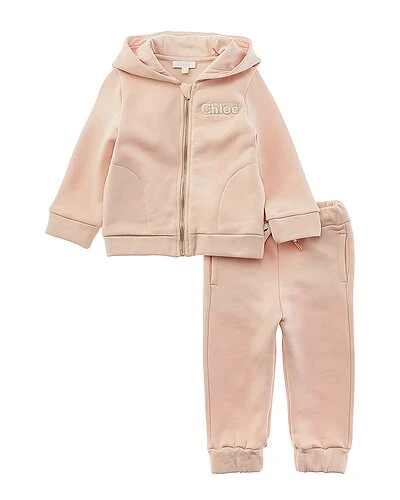 Chloé 2pc Logo Jacket & Pant Set Kids 3 Chloé 2pc Logo Jacket & Pant Set Kids