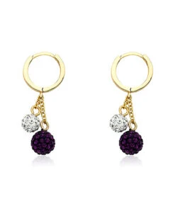 Olly Glitz Glitz Blitz 14K Plated Crystal Earrings Kids