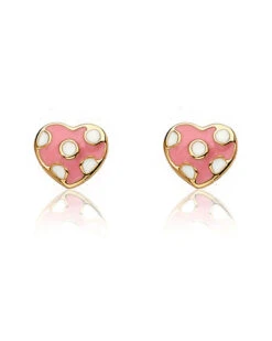 14K Plated Enamel Stud Earrings Kids